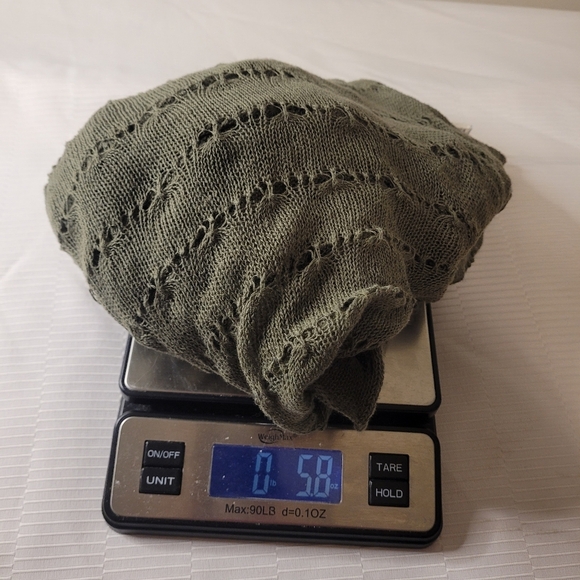 Jigsaw Linen Cotton Blend Open Knit Wrap sz M/L - Picture 6 of 7